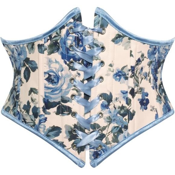 Corset Belt for Women Blue Rose - Picture 1 of 1